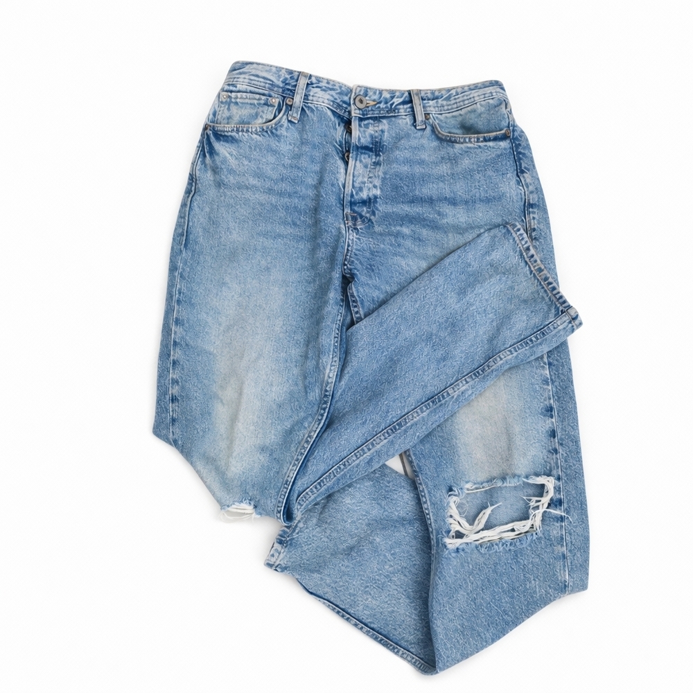 Jack & Jones Loose Fit Light Wash Distressed Jeans 32x34